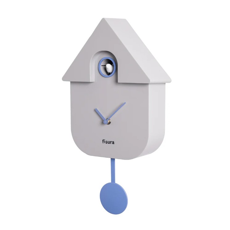 HORLOGE COUCOU GRIS/BLEU - FISURA