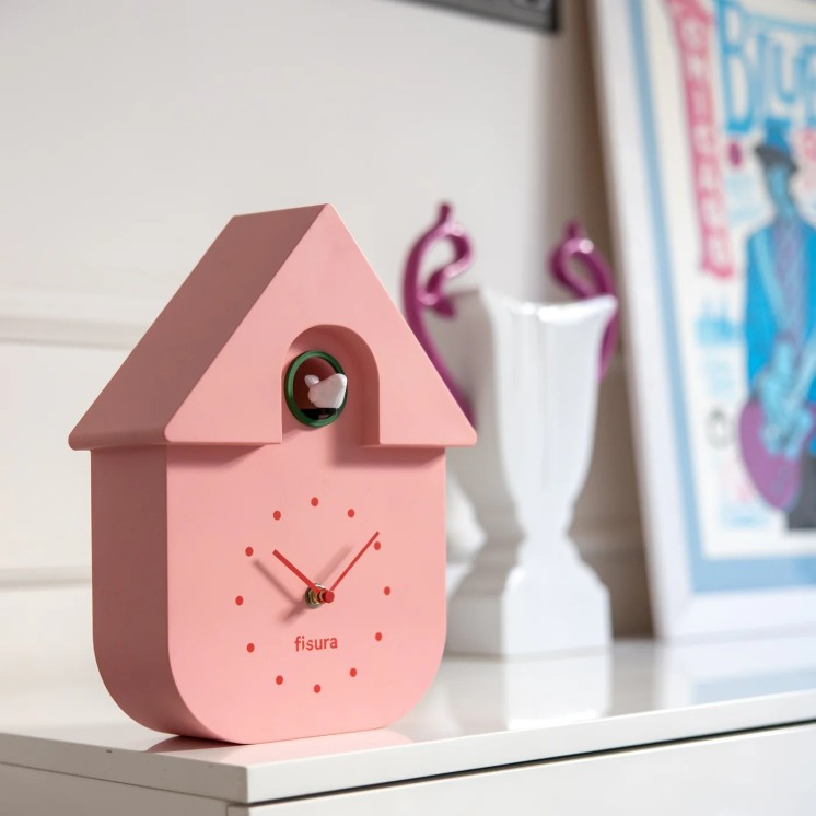 HORLOGE COUCOU PINK - FISURA