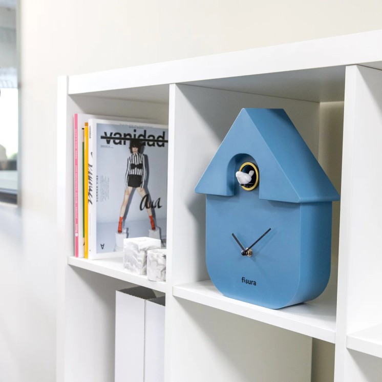 HORLOGE COUCOU BLEUE - FISURA
