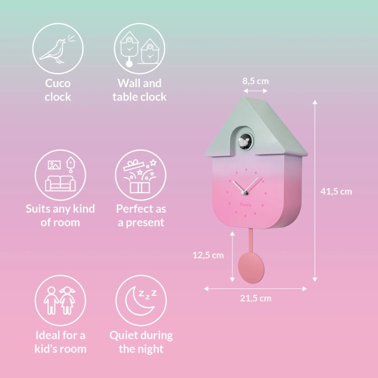 HORLOGE COUCOU GRADIENT - FISURA