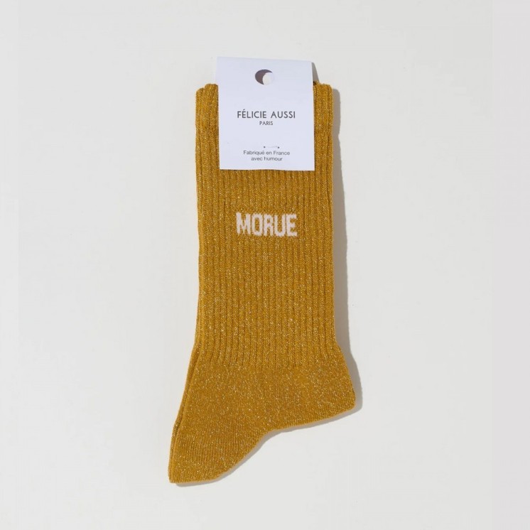 CHAUSSETTES MORUE OR PAILLETTES 36/40 - FÉLICIE AUSSI