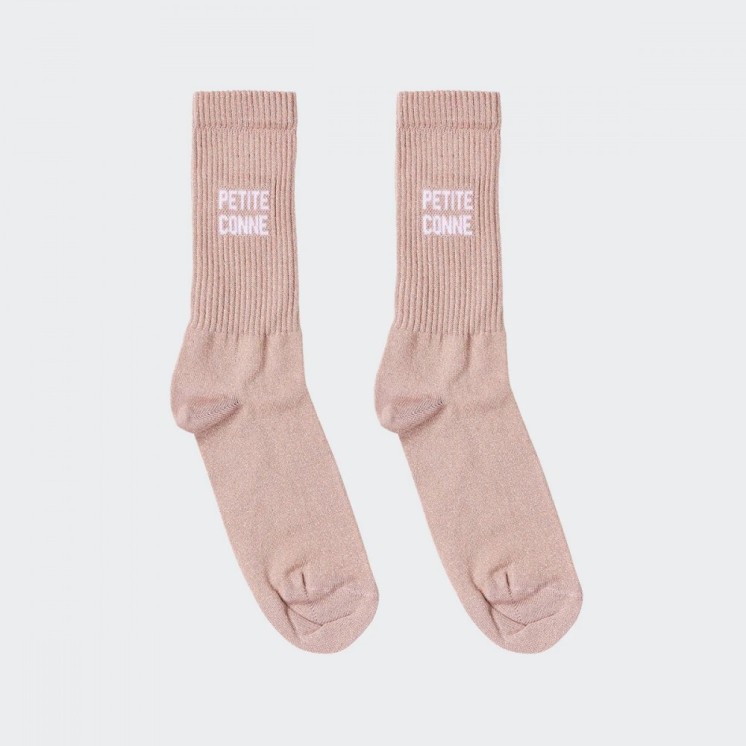 CHAUSSETTES PETITE CONNE ROSE PAILLETTES  36/40 - FÉLICIE AUSSI