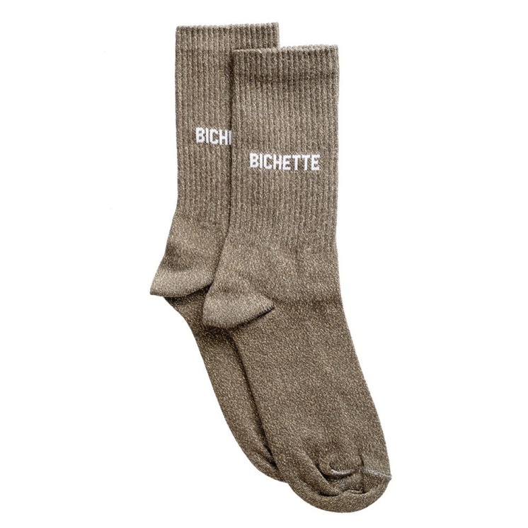 CHAUSSETTES BICHETTE MARRON PAILLETES 36/40 - FÉLICIE AUSSI