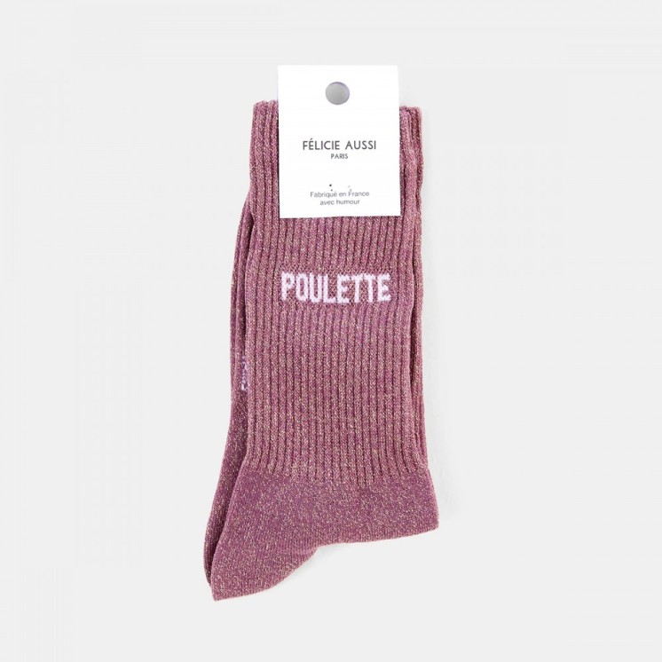 CHAUSSETTES POULETTE RAISIN PAILLETTES 36/40 - FÉLICIE AUSSI