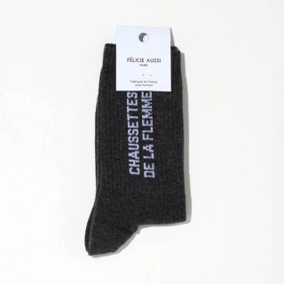 CHAUSSETTES FLEMME ANTHRACITE 36/40 - FÉLICIE AUSSI