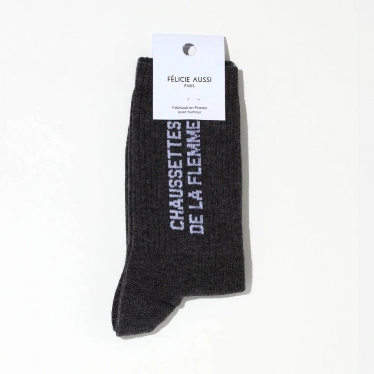 CHAUSSETTES FLEMME ANTHRACITE 36/40 - FÉLICIE AUSSI