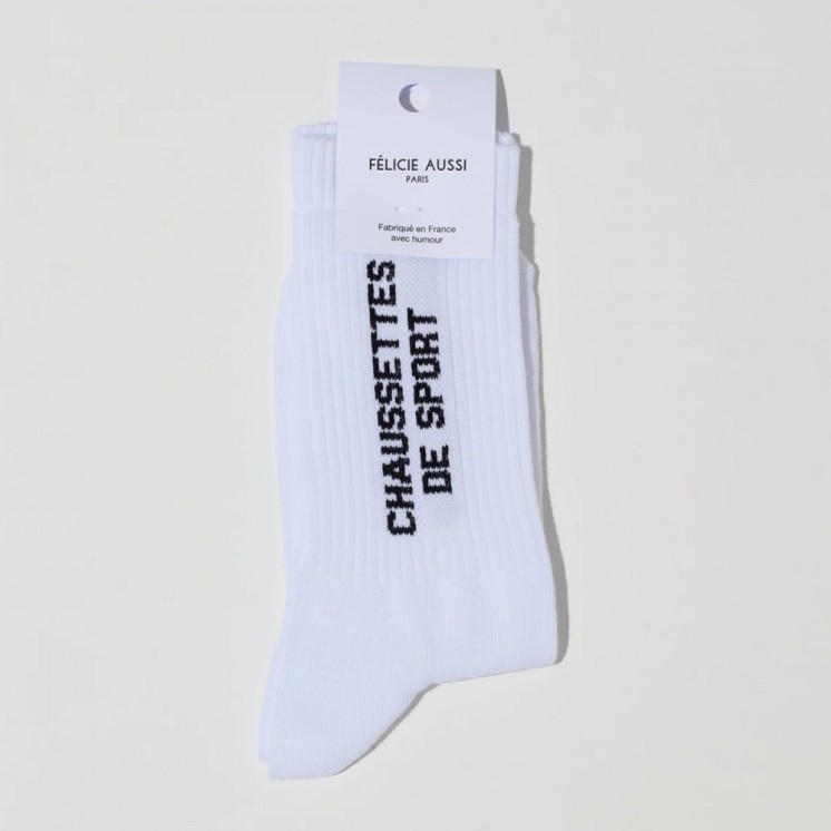 CHAUSSETTES SPORT BLANC 36/40 - FÉLICIE AUSSI