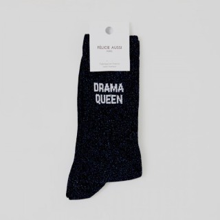 CHAUSSETTES DRAMA QUEEN NOIR PAILLETTES 36/40 - FÉLICIE AUSSI