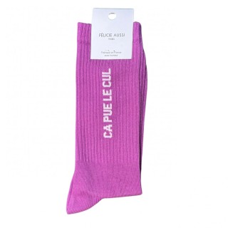 CHAUSSETTES CA PUE LE CUL VIOLET 40/45 - FÉLICIE AUSSI