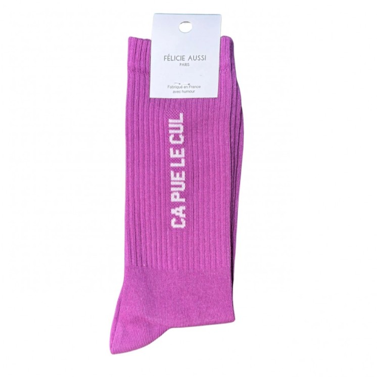 CHAUSSETTES CA PUE LE CUL VIOLET 40/45 - FÉLICIE AUSSI