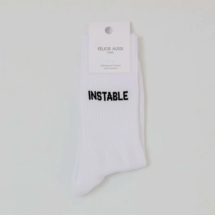 CHAUSSETTES INSTABLE BLANC 40/45 - FÉLICIE AUSSI