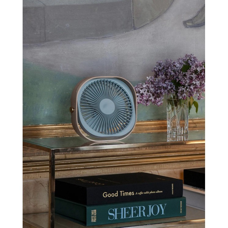 VENTILATEUR FANTASTIC BLEU/BOIS - PRINTWORKS