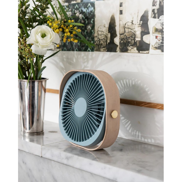 VENTILATEUR FANTASTIC BLEU/BOIS - PRINTWORKS