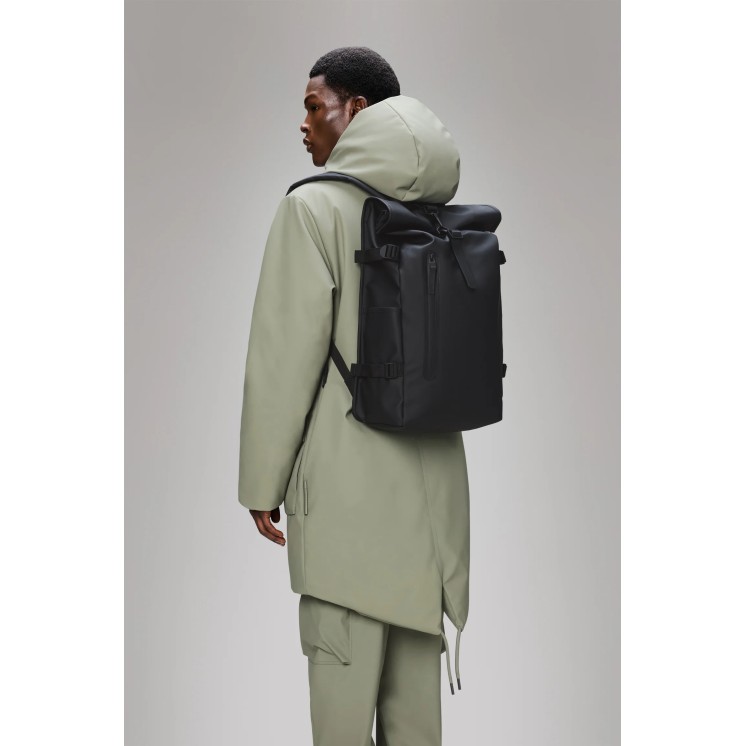 ROLLTOP RUCKSACK LARGE BLACK - RAINS